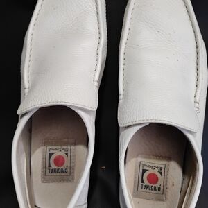 Ben Sherman White Leather Slip-On Loafers